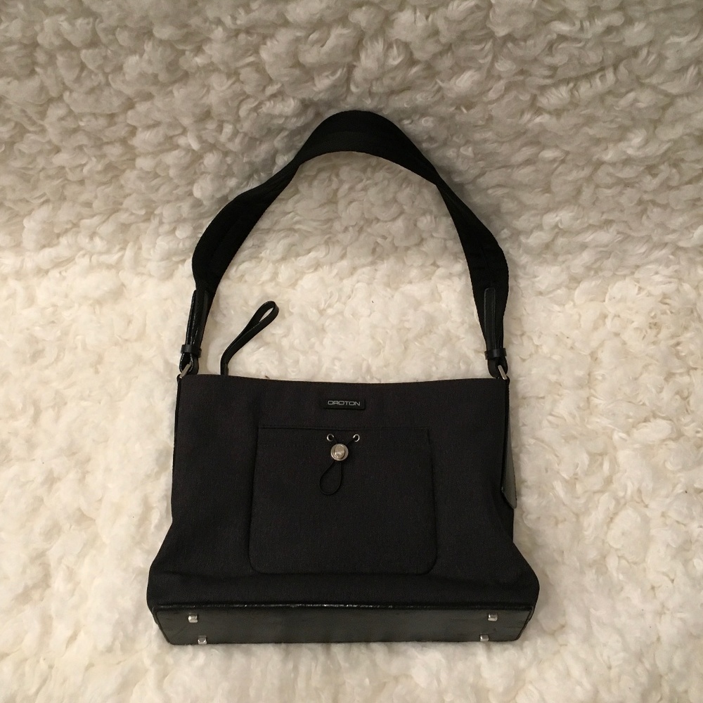 Oroton Charcole Grey Nylon & Leather Purse - Picture 6 of 6